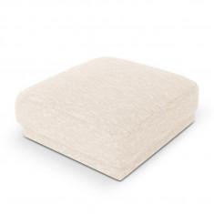 Taburet, Miley, Micadoni Home, BL, 85x85x42 cm, poliester chenille, bej deschis