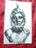 Ilustrata - Statuie bronz ZEUS sec.II-III e.n.Tomis - Ed.Meridiane RPR