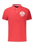 North Sails Tricou polo barbati, cu imprimeu cu logo, Regular fit, Rosu