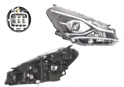 Far Toyota Yaris, 05.2017-, fata, Dreapta, lense; cu daytime running light; HiR2+W21/5W+WY21W; electric; cu motor, OE foto