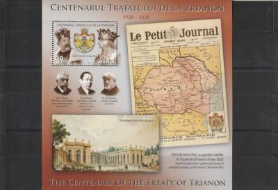 100 de ani Tratatul de la Trianon ,nr lista 2305.a,Romania. foto