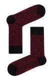 Șosete subțiri de bumbac cu picațele, DiWaRi Classic 120, Negru-Bordo, 29 (44-45)