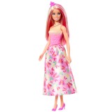 Papusa printesa cu parul roz, Barbie Dreamtopia, HRR08