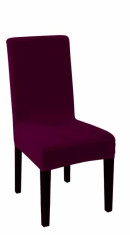 Set 6 huse scaun universale, elastice, masa, mov burgundy foto