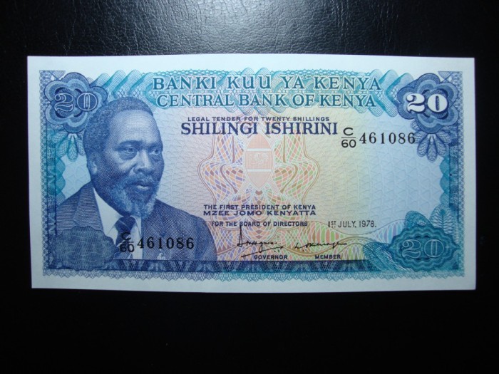 KENYA 20 SHILINGI 1978 UNC