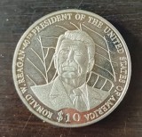 Moneda Liberia - 10 Dollars 2003 - Ronald W. Reagan