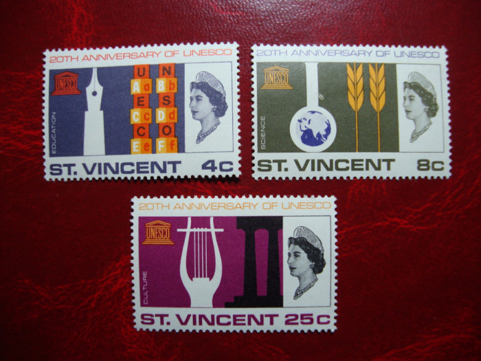 ST. VINCENT 1966 SERIE UNESCO MH