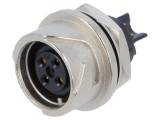 Conector circular LF lipire 4 pini soclu mamă 10A 1,25kVAC