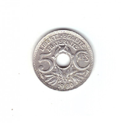 Moneda Franta 5 centimes 1930, stare buna, curata foto