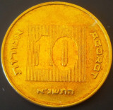 Cumpara ieftin Moneda exotica 10 AGOROT - ISRAEL, anul 1991 * cod 811 = UNC Monetaria Santiago, Asia