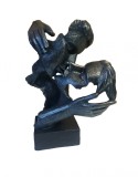 Cumpara ieftin Statueta Decorativa Masca, Indragostiti, Negru, 27 cm, 065SX