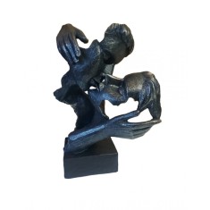 Statueta Decorativa Masca, Indragostiti, Negru, 27 cm, 065SX