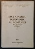 OLTENIA (vol I, A-B) DICTIONARUL TOPONIMIC al ROMANIEI &ndash; Gheorghe Bolocan 415 pag Studii Lingvistica Toponimie 1993 Editura Universitaria Cartonata A4