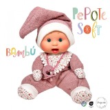 Papusa cu costum lila deschis Nines D Onil, Colectia Bebelusi moi, cu miros de vanilie, 26 cm (2024), Nines D&#039;onil