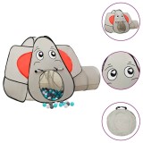 Cumpara ieftin Cort de joaca elefant pentru copii 250 bile, gri, 174x86x101 cm