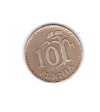 Moneda Finlanda 10 pennia 1968, stare foarte buna, curata