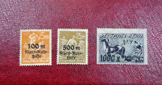 Timbre Germania Reich 1923 Rhein-Ruhr Charity Stamps serie completa nestampilata foto