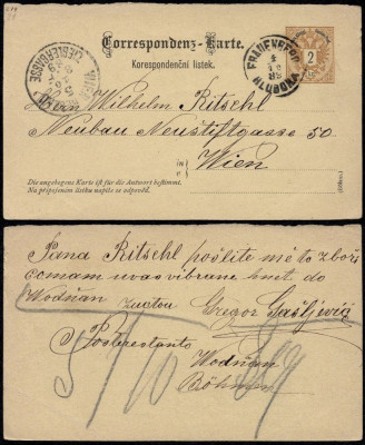 Austria 1889 Old postcard postal stationery Frauenberg to Vienna D.799 foto