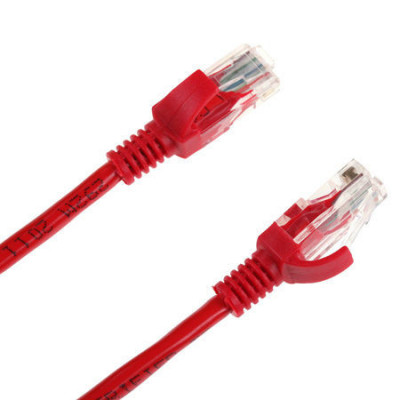 Cablu Patchcord UTP CAT5e 3m rosu Intex foto