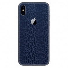 Set Folii Skin Acoperire 360 Compatibile cu Apple iPhone XS Max (Set 2) - ApcGsm Wraps HoneyComb Blue