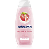 Schwarzkopf Schauma Nourish &amp; Shine șampon fortifiant pentru păr deteriorat cu aroma de capsuni 400 ml
