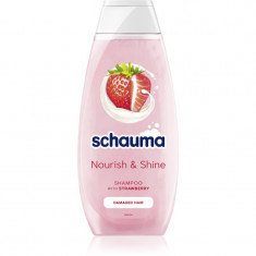 Schwarzkopf Schauma Nourish & Shine șampon fortifiant pentru păr deteriorat cu aroma de capsuni 400 ml