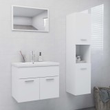 VidaXL Set mobilier de baie, alb, PAL