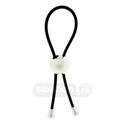 Inele pentru penis - Toy Joy Putere Barbateasca Lasou Inel de Penis Negru Ajustabil Erectie Mai Puternica foto