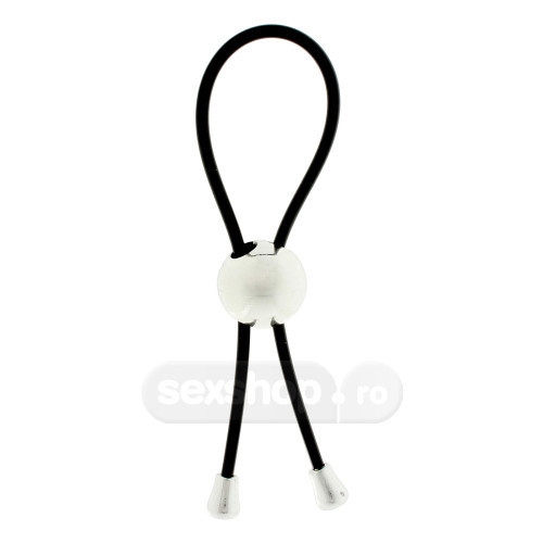Inele pentru penis - Toy Joy Putere Barbateasca Lasou Inel de Penis Negru Ajustabil Erectie Mai Puternica