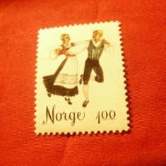 Timbru Norvegia 1976 - Folclor-Dansuri Populare