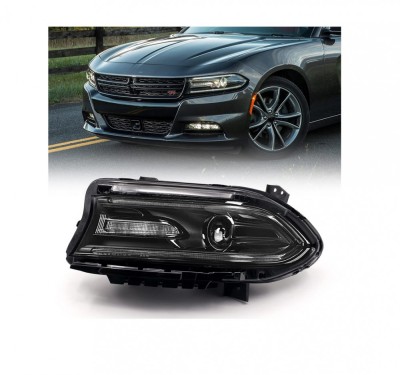 Far Dodge Charger, 2015-2018, montare fata, stanga, cu indicator led; cu lumini de zi tip LED; Tip=USA; D3S+LED; manual; fara bec xenon; cu capac; Om foto