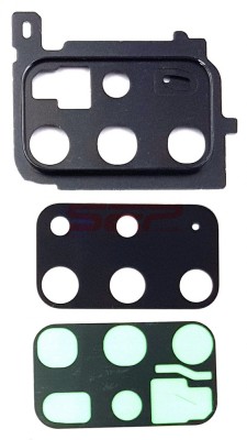Geam camera cu Rama Samsung Galaxy S20 Plus / G985 COSMIC BLACK foto