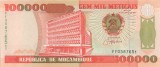 100 000 METICAIS 1993 MOZAMBIC UNC