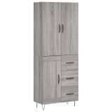 Cumpara ieftin Dulap inalt, gri sonoma, 69,5x34x180 cm, lemn compozit