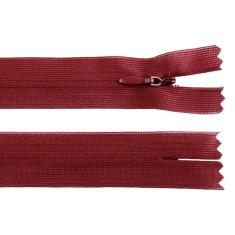 Fermoar ascuns nedetasabil, lungime 35 cm Bordo