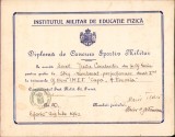 HST A2236 Diplomă de Concurs Sportiv Militar locul I schi Eforie 1942