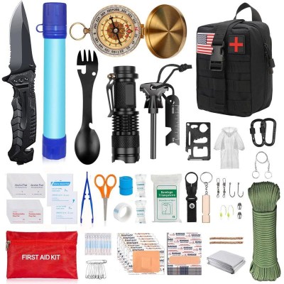 Kit de supraviețuire multifuncțional eMazing: 40 de unelte profesionale și echipament de prim-ajutor pentru drumeții și camping foto