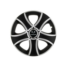 Set 4 Capace Roti 14 inchi (R14) Bis Gri-Negru, Compatibile Cu SsangYong