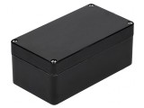 Carcasă universală neagră poliester 122x220x91 mm