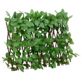 Spalier cu iederă artificială, extensibil, verde, 180x30 cm