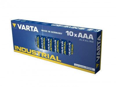Baterie Varta Industrial AAA R3 1,5V alcalina set 10 buc. foto