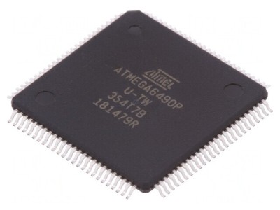 Microcontroler AVR TQFP100 cu I2C, JTAG, SPI, UART foto