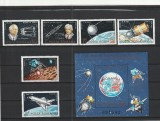 ROMANIA 1983 LP 1071 LP 1072 - 25 ANI DE COSMONAUTICA SERIE+COLITA MNH NESTAMP