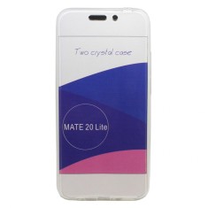 Husa silicon 360&deg; compatibila Huawei Mate 20 LITE fata-spate, transparenta