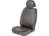 Husa protectie scaun Genoa Carpoint, 1 bucata, fixare benzi elastice, sezut 50x50, spatar 50x88cm incluzand tetiera, cu dunga rosie