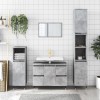 Gossi dulap pentru baie, gri beton, 80x33x60 cm, lemn compozit