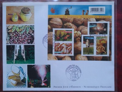 2008-Franta-Regiuni nr.12-II-F.D.C.-MNH foto