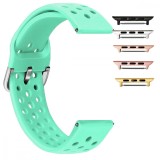 Cumpara ieftin Curea silicon, compatibila Apple Watch 9|8|7|6|5|4|3|2|1 Series, 41mm|40mm|38mm, Mint Green