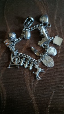 Bratara argint charm an 1900 foto