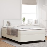 VidaXL Pat cu arcuri cu Cremă pentru saltea 120x200 cm Țesătură de brocart
